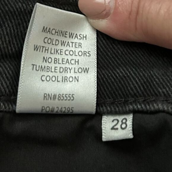 Pistola Keaton Distressed Straight Leg Busted Knee Jeans Women's 28 Black Taurus - Picture 6 of 6